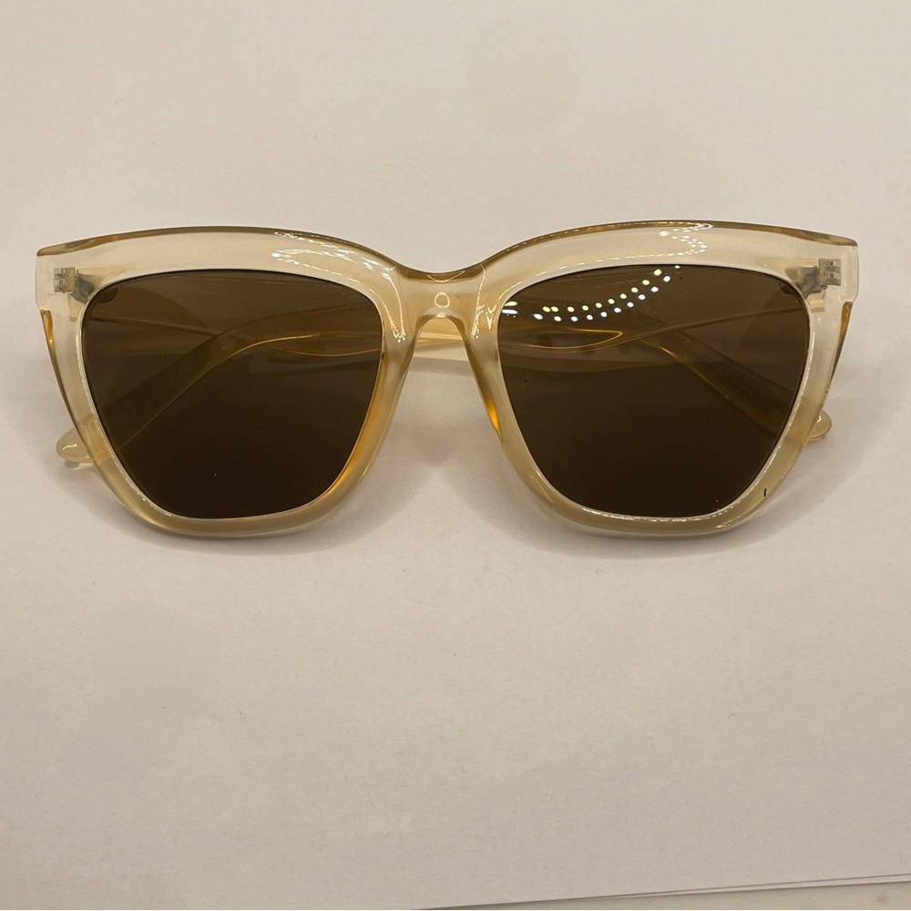 Retro Style Clear Orange Cat Eye‎ Oversized Sunglasses